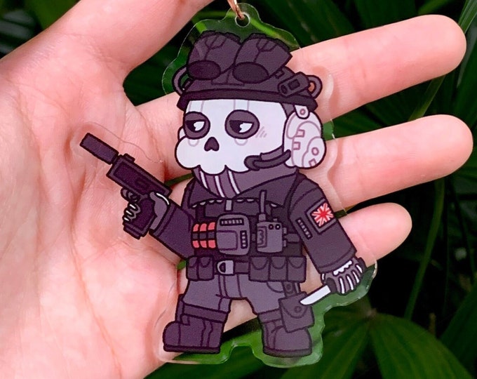 Cute Ghost KEYCHAIN Double Sided Gaminginspired Acrylic Keychain Etsy