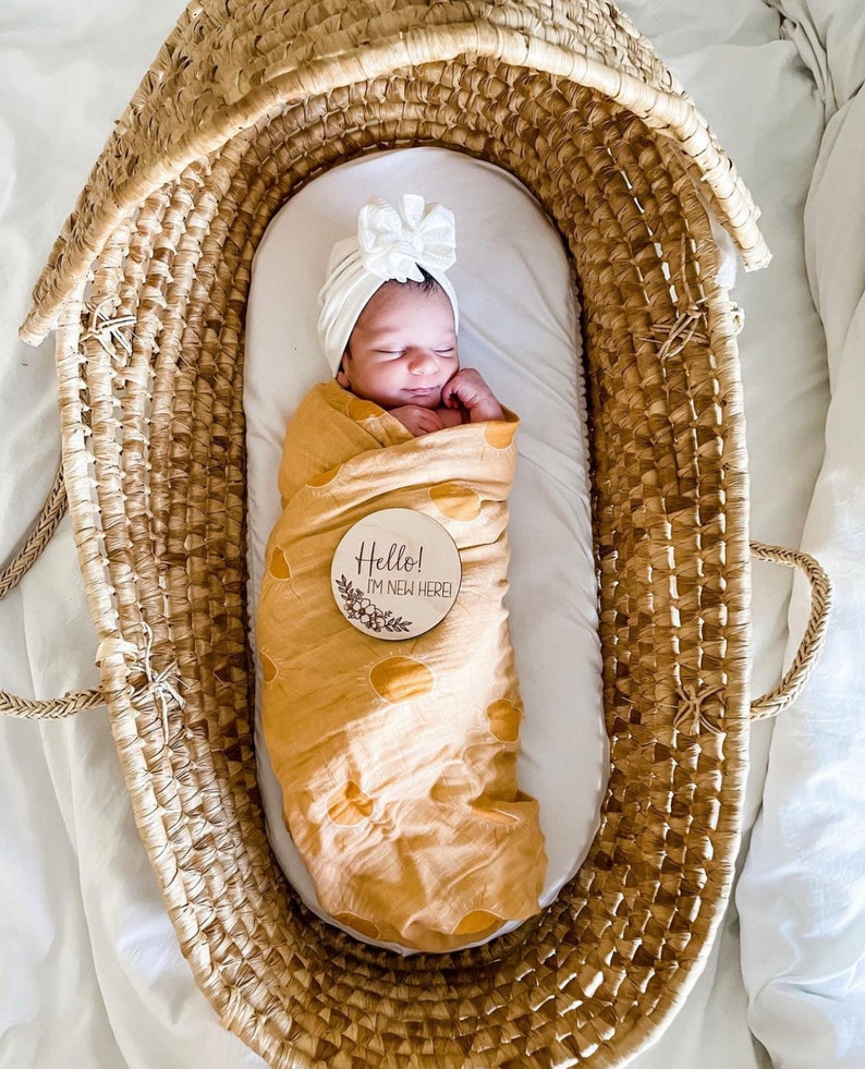 Soft Bamboo Sunshine Muslin Crib Sheet Sun Orange Etsy