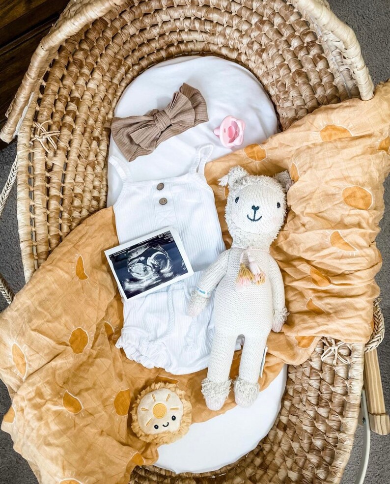 Soft Bamboo Sunshine Muslin Crib Sheet Sun Orange Etsy