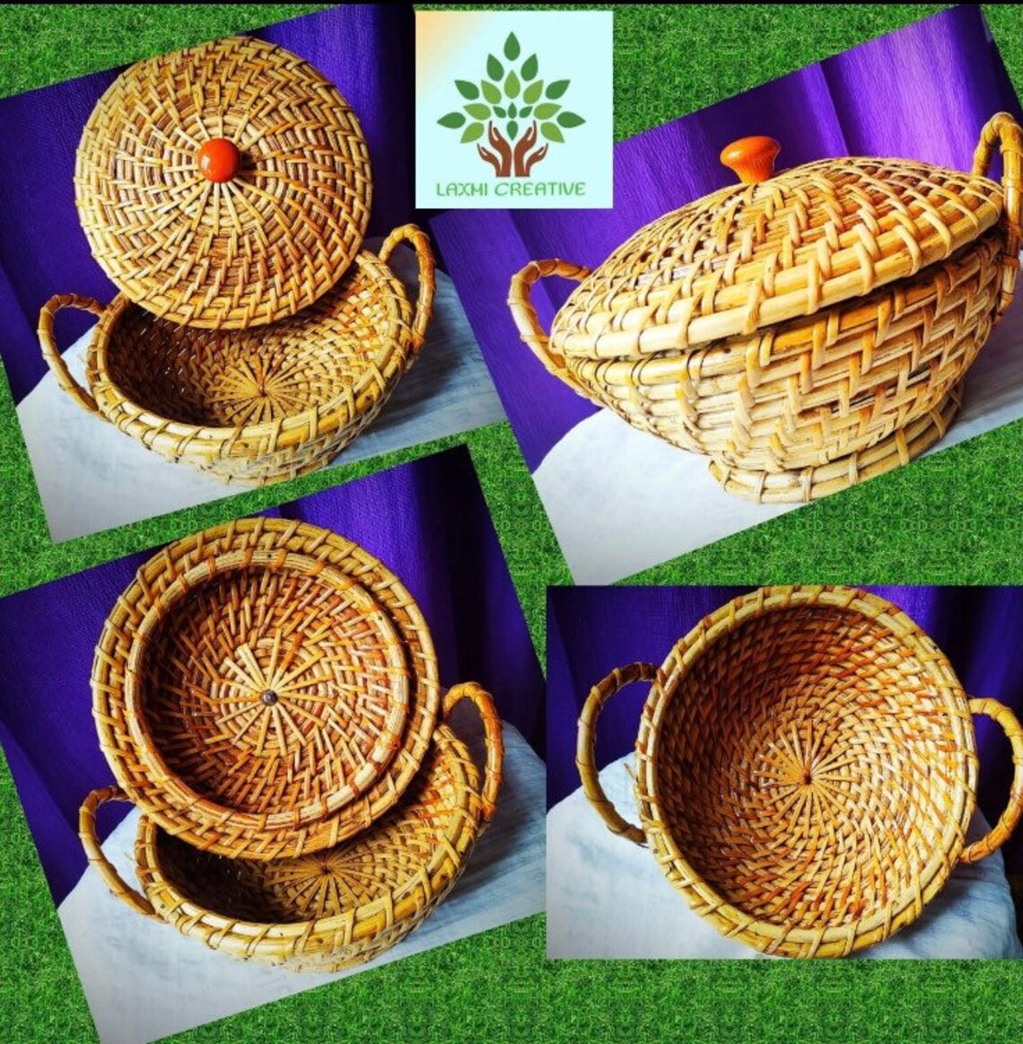 Handmade Rattan Bread Basket Small Bread Basket Bread Etsy
