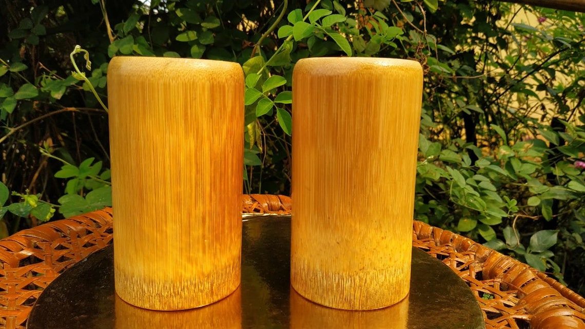 Bamboo Handmade Beer/water Glass Etsy