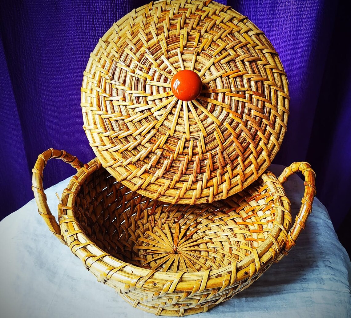 Handmade Rattan Bread Basket Small Bread Basket Bread Etsy