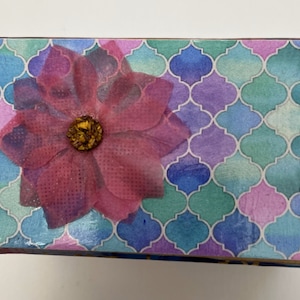 Keepsake box, jewelry box, unique box,  hand decorated, gift box,