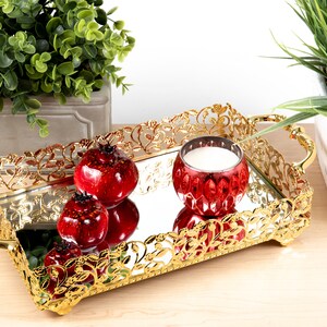 Elegante bandeja de tocador con patrón floral estilo único / | Etsy