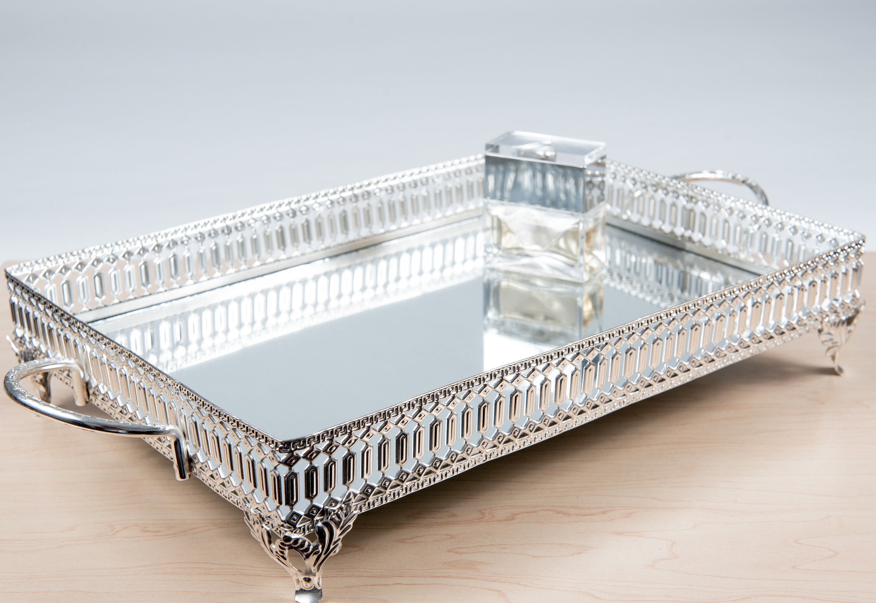Stylish Mirrored LARGE VANITY TRAY Decorative Serving Tray for Etsy