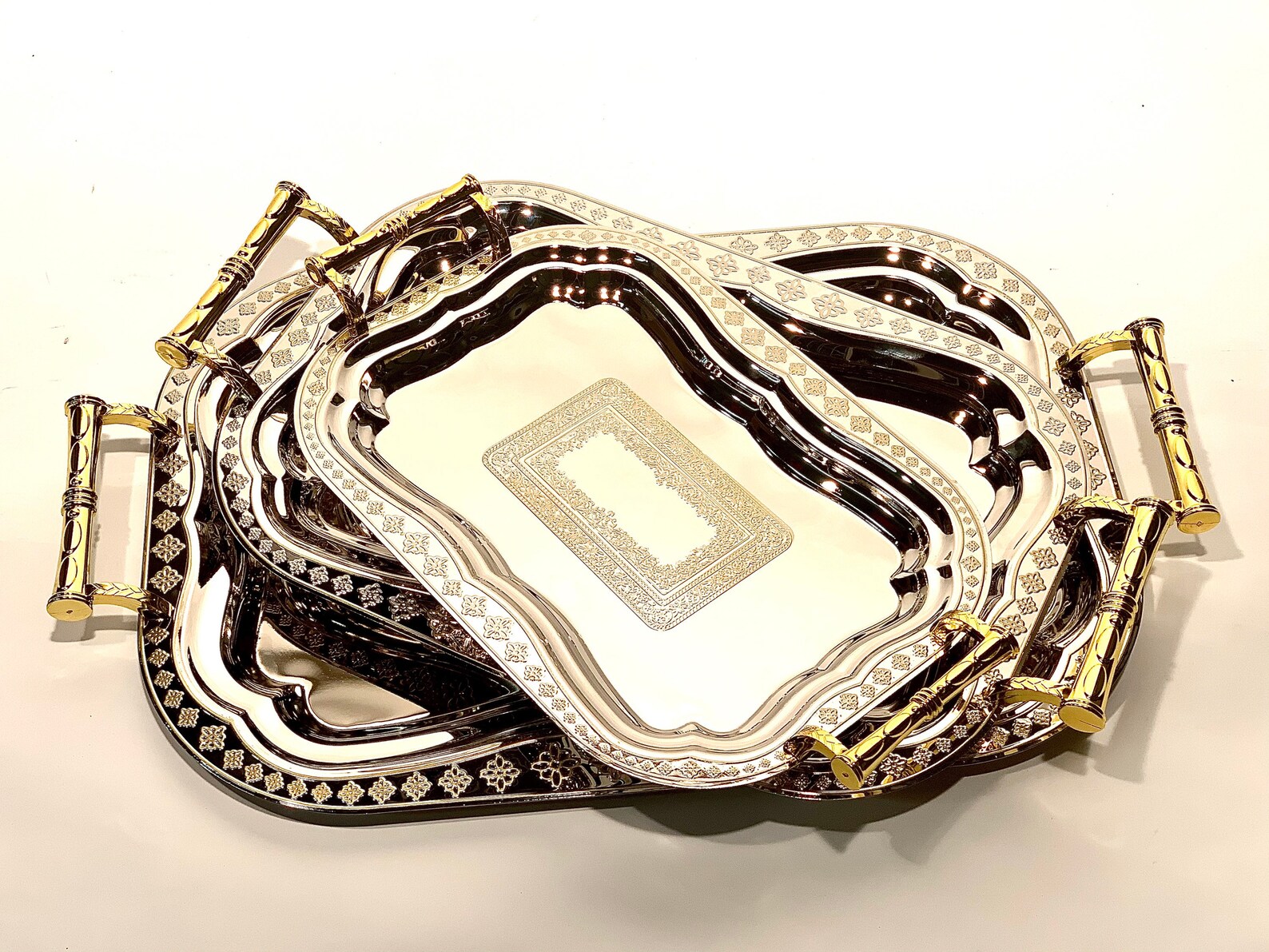 Elegant Serving Tray Set Coffee Tea Espresso Serving Tray w Etsy