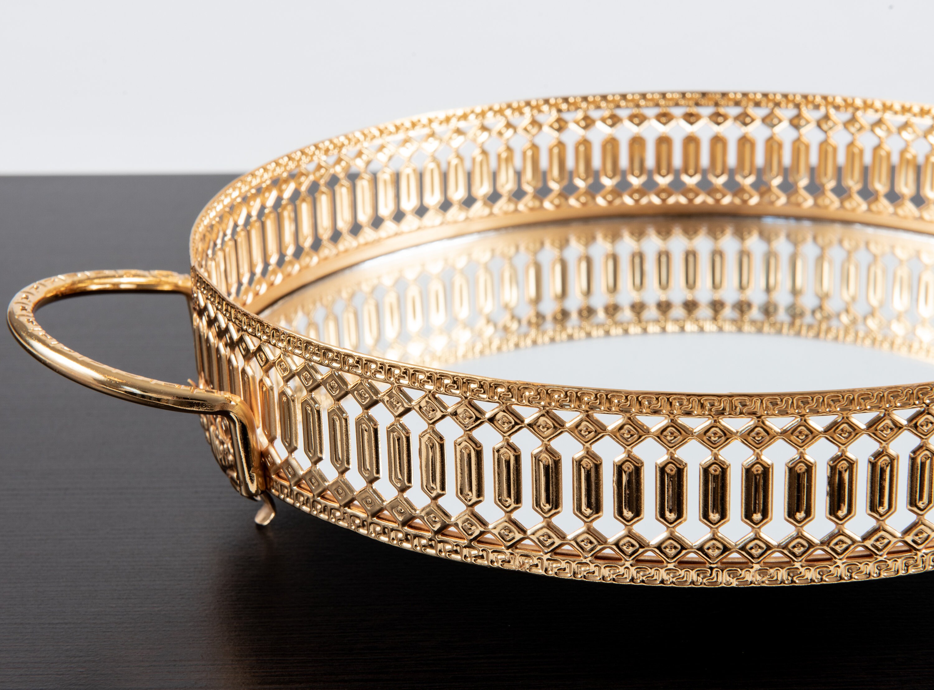 Beautiful Round Mirror Vanity Tray Centerpiece Decorative Etsy