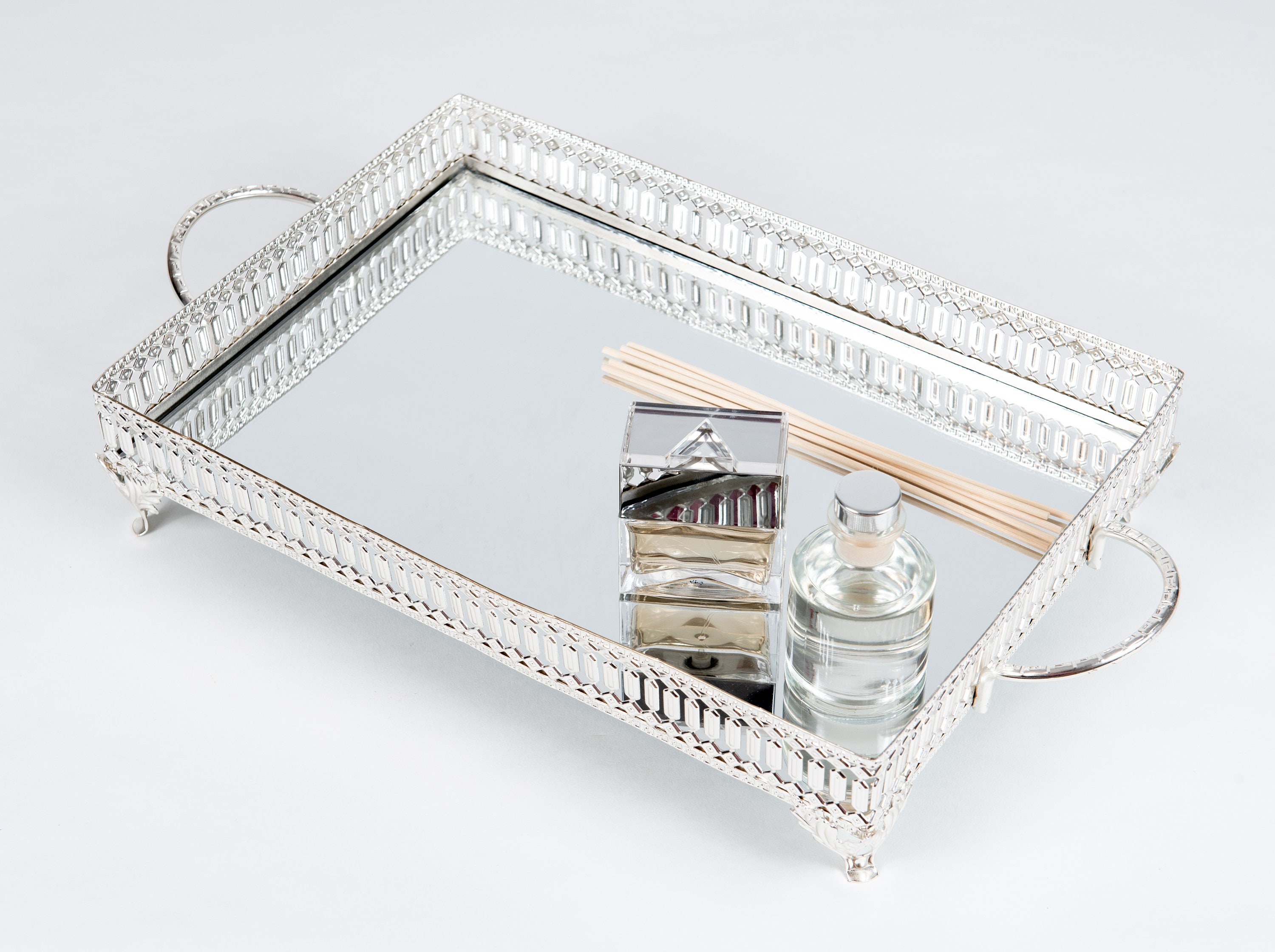 Stylish Mirrored LARGE VANITY TRAY Decorative Serving Tray for Etsy