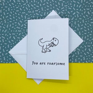 You are awesome / roarsome pun dino T-Rex joke' Sticker