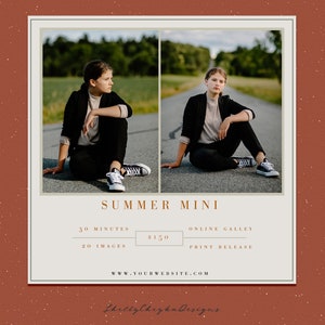 Summer Mini Session Template, Summer Mini Session, Photography Marketing, Photography Marketing Template, Summer Mini Template