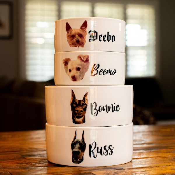 Personalized SMALL Dog Bowl, Custom Dog Bowl, Dog Gift