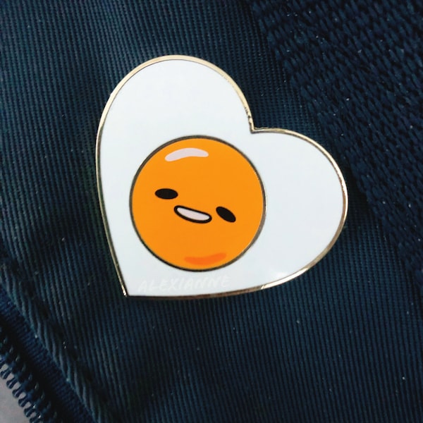 Gudetama Heart Pin