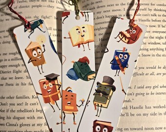 Marcapáginas de personajes de libros con sublimación de metal - Accesorios para libros - Me encanta leer