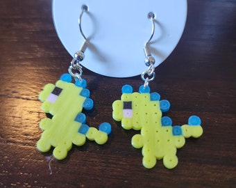 Pendientes de cuentas Mini Perler de dinosaurio