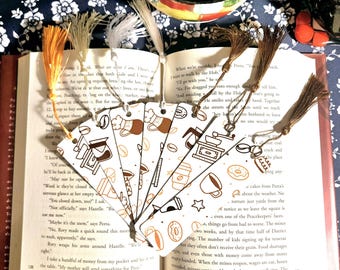 Marcapáginas metálico "Amante del café": accesorio para libros con impresión por sublimación