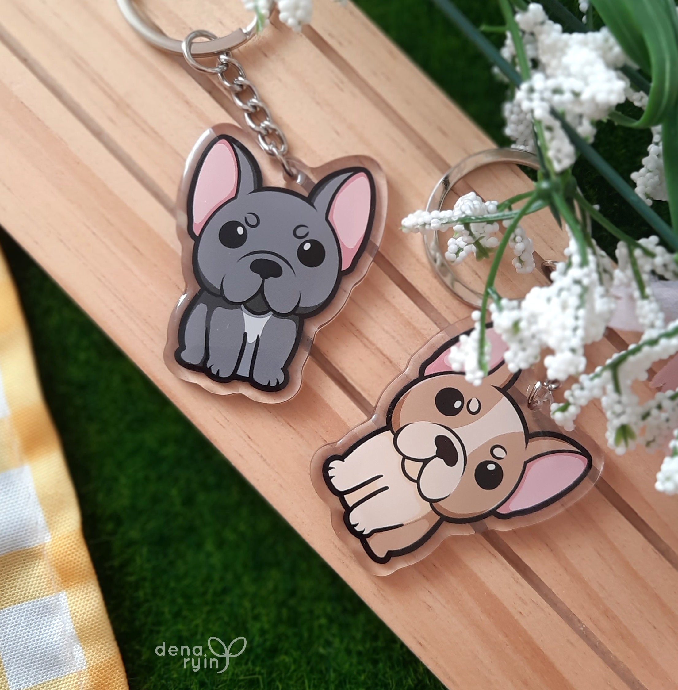 Louis Vuitton French Bulldog Keychain, Luxury, Accessories on Carousell