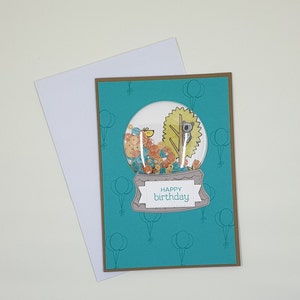 Shaker Animal Birthday card
