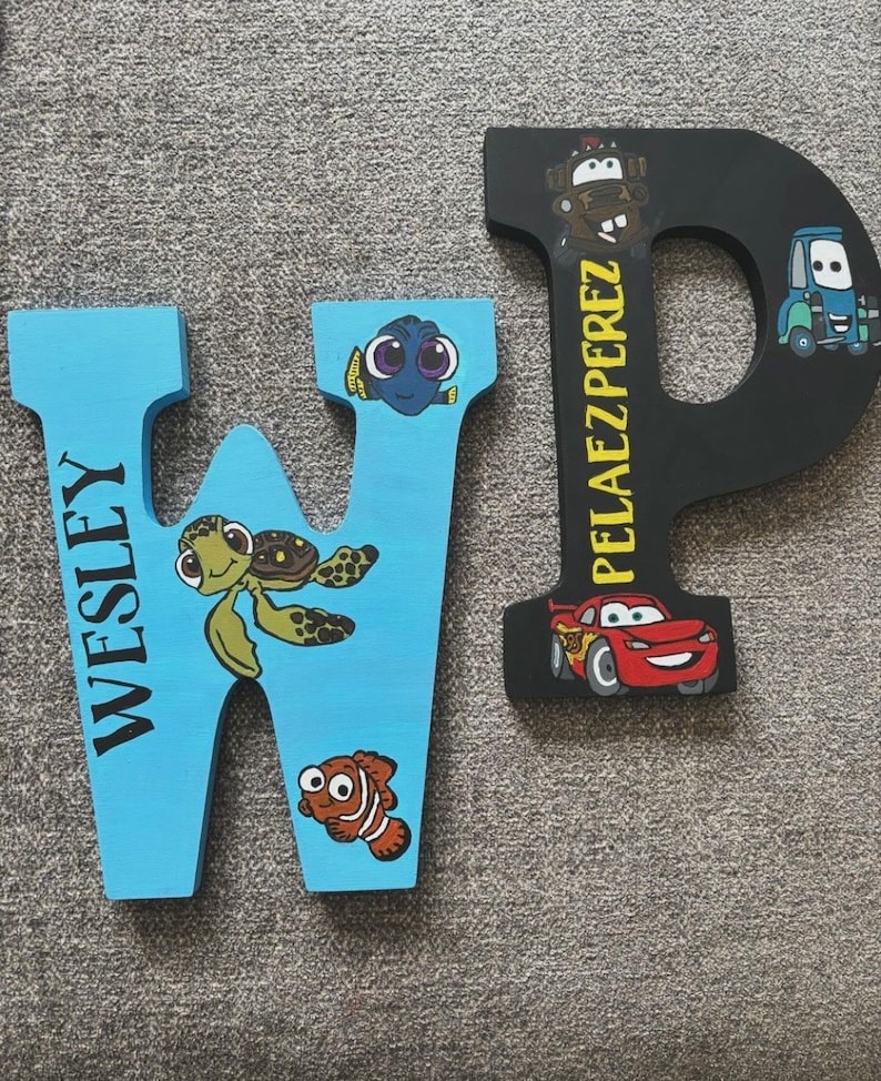 Hand Painted Letters/custom Wood Letters/childrens Gifts/wood Letters ...