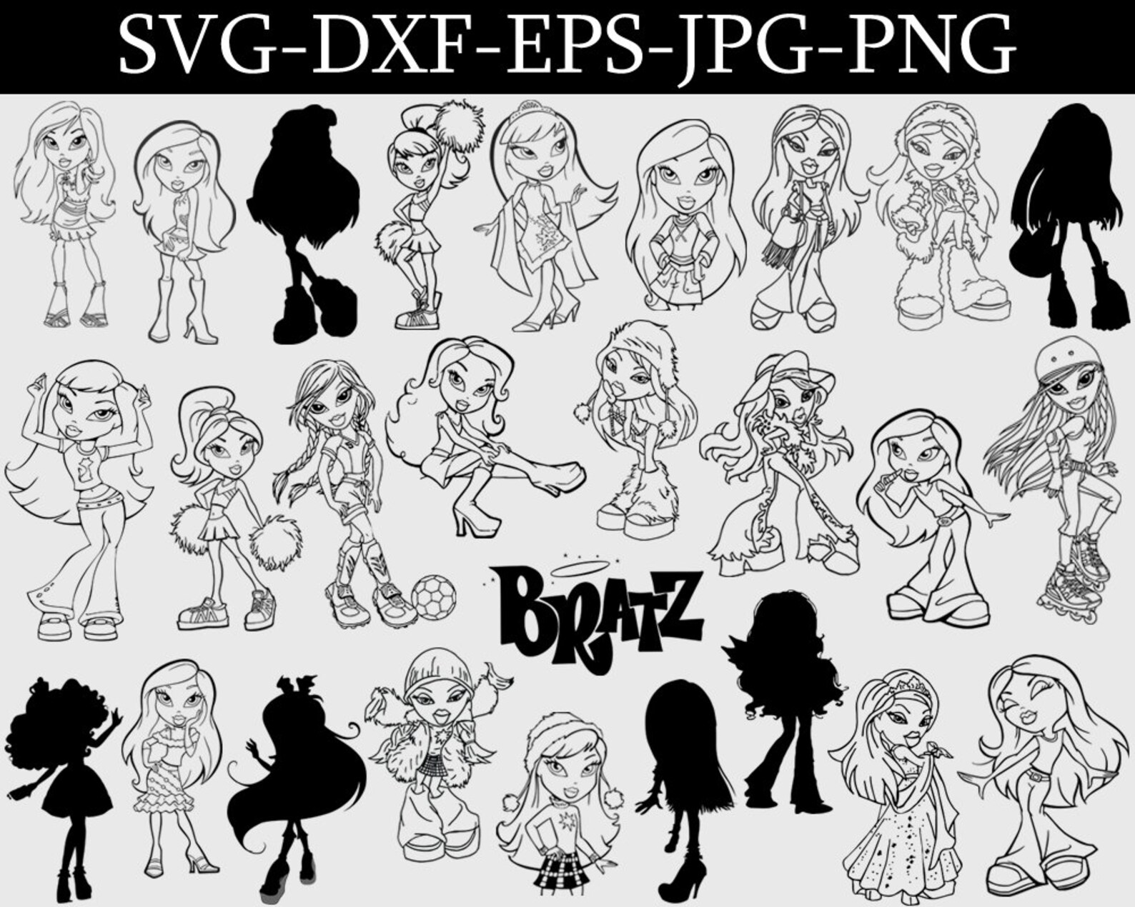 27 File Bratz SVG Png Bratz clip art Bratz silhouette Etsy 27 File Bratz SVG Png Bratz clip art Bratz silhouette Etsy