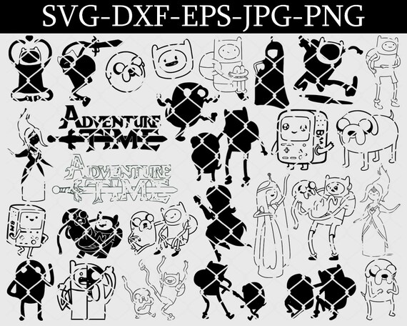 Adventure Time Vector Pack SVG Png Adventure time svg | Etsy