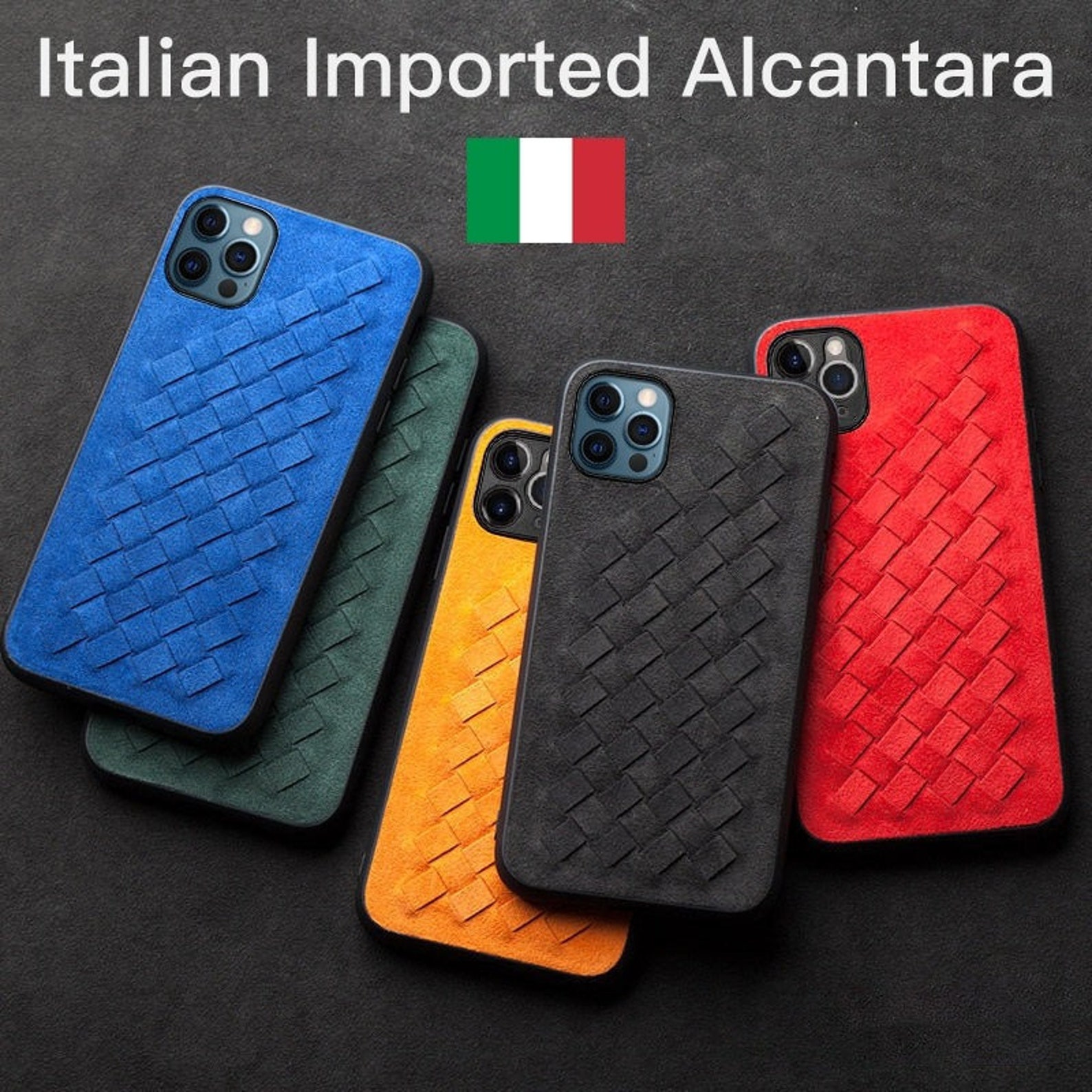 Luxury Alcantara Weave Suede Case For iPhone 12 Pro Max 12 Etsy