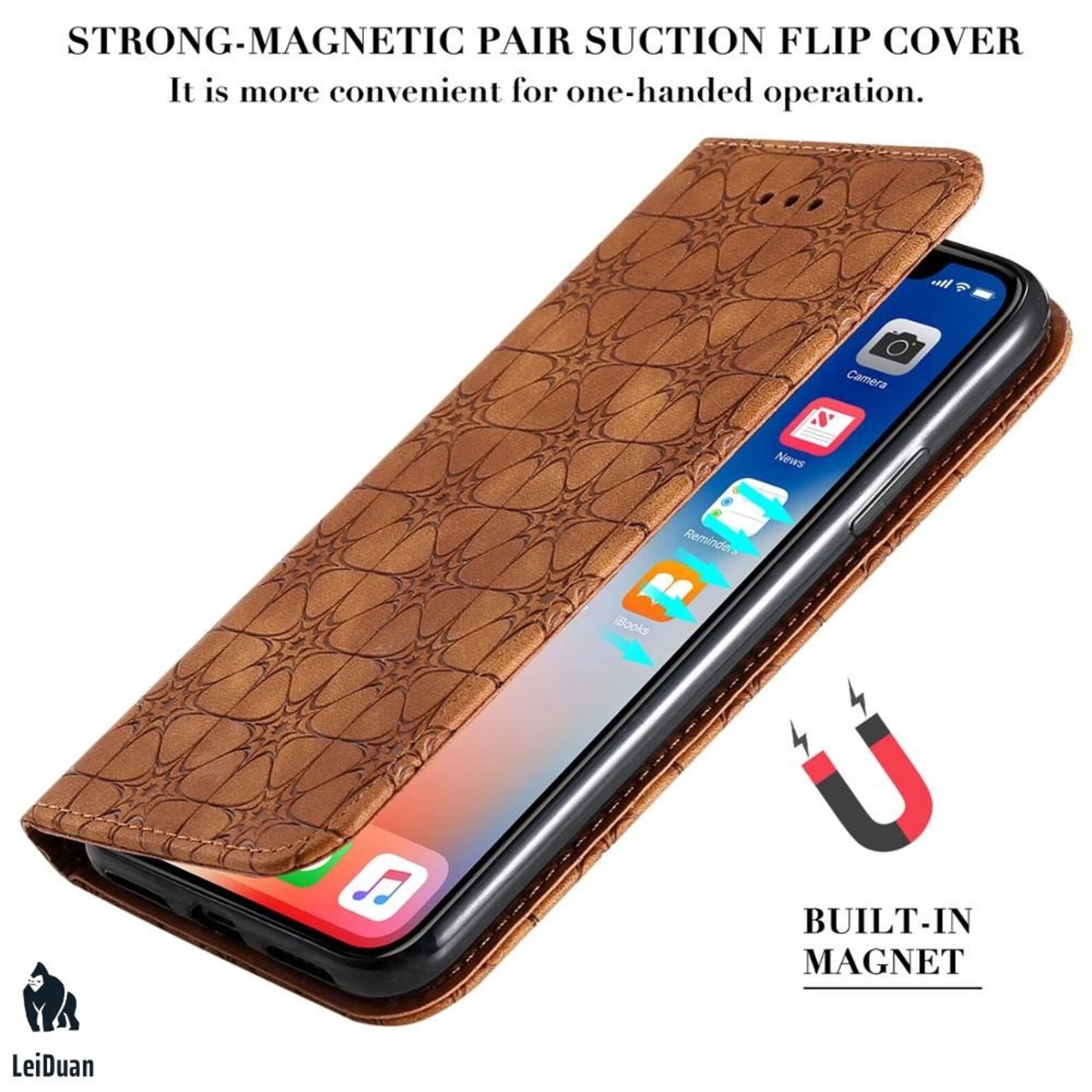 Leather Flip Case For iPhone 12 Pro Max 12 Mini 11 X Etsy