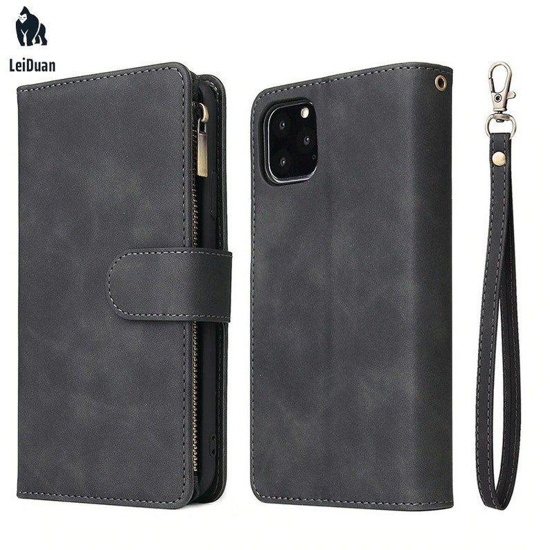 Flip Case Magnetic Case For iPhone 12 mini 11 Pro Max SE 2020 Zipper Wallet Leather Phone Case For iPhone 12 XS Max X XR 6 6S 8 7 Plus