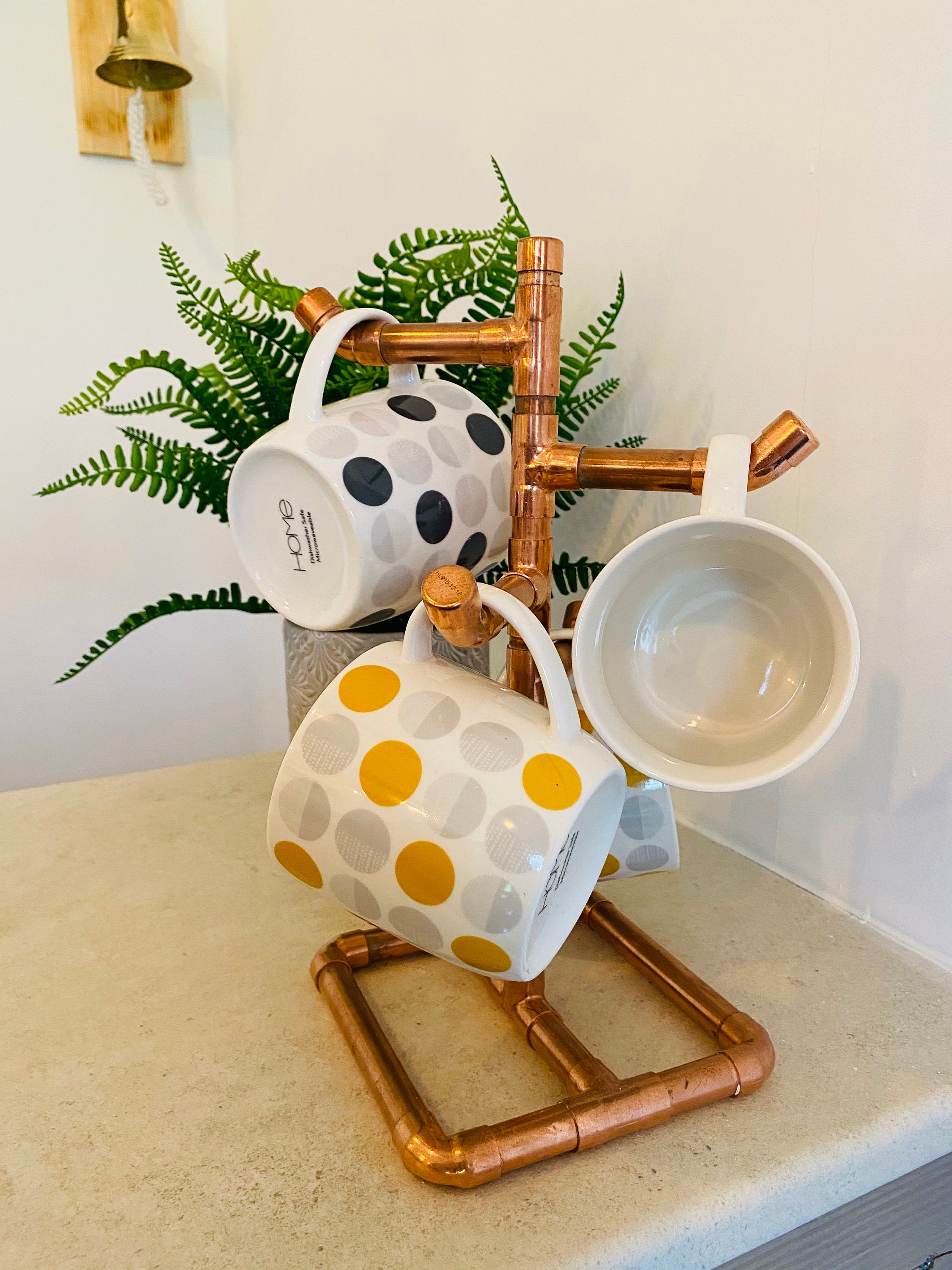 Copper Cup/Mug Tree Stand Holder Etsy