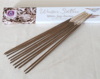 WHITE SAGE INCENSE STICKS - original White Sage as incense sticks - all-natural for cleansing, purifying, and meditation