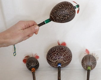 Shipibo Shaman's Rattle - shamanic tool for ritual, trance, meditation