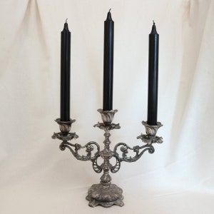 Patchouli scented candles, black colored - set: 3, 5 or 8 candles - the wild scent of the 70s...