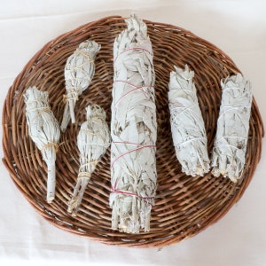 WHITE SAGE incense bundle original White Sage Smudge Stick - Incense for energetic house cleansing, for ritual & prayer