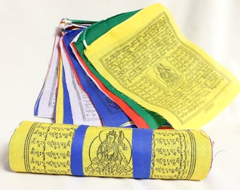 Tibetan prayer flags 4.20 m long - made of cotton, without microplastics!