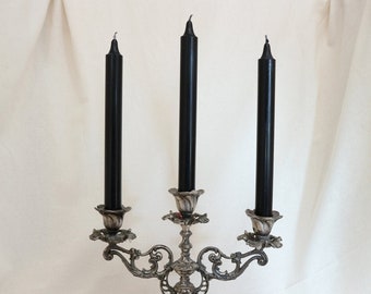 Patchouli scented candles, black colored - set: 3, 5 or 8 candles - the wild scent of the 70s...