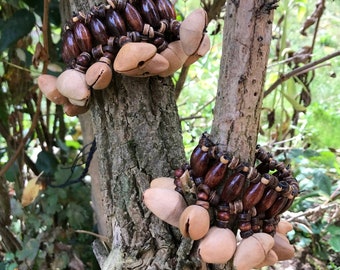 Ritual rattle made from seeds – dance rattle for arm and foot – natural sound instrument for meditation, sound journeys, rhythm, shamanic rituals
