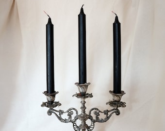 Gothic scented candle - black outside, red inside - set: 3, 5 or 8 stick candles - with a spicy, sweet scent