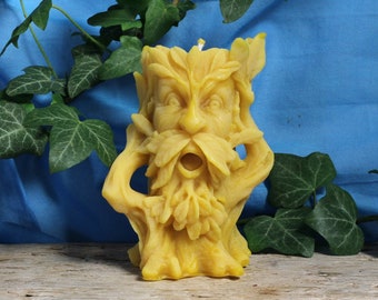 Tree spirit Green Man ritual candle - for rituals, holidays, your witch altar