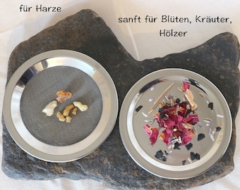 Metal incense screen/incense plate - an essential tool for atmospheric incense sessions with herbs and fine resins