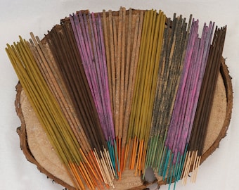 Vrindavan Krishna Indian Temple Incense Sticks – floral, strong, all-natural! – wide selection: sandalwood, agarwood, lemongrass, rose...