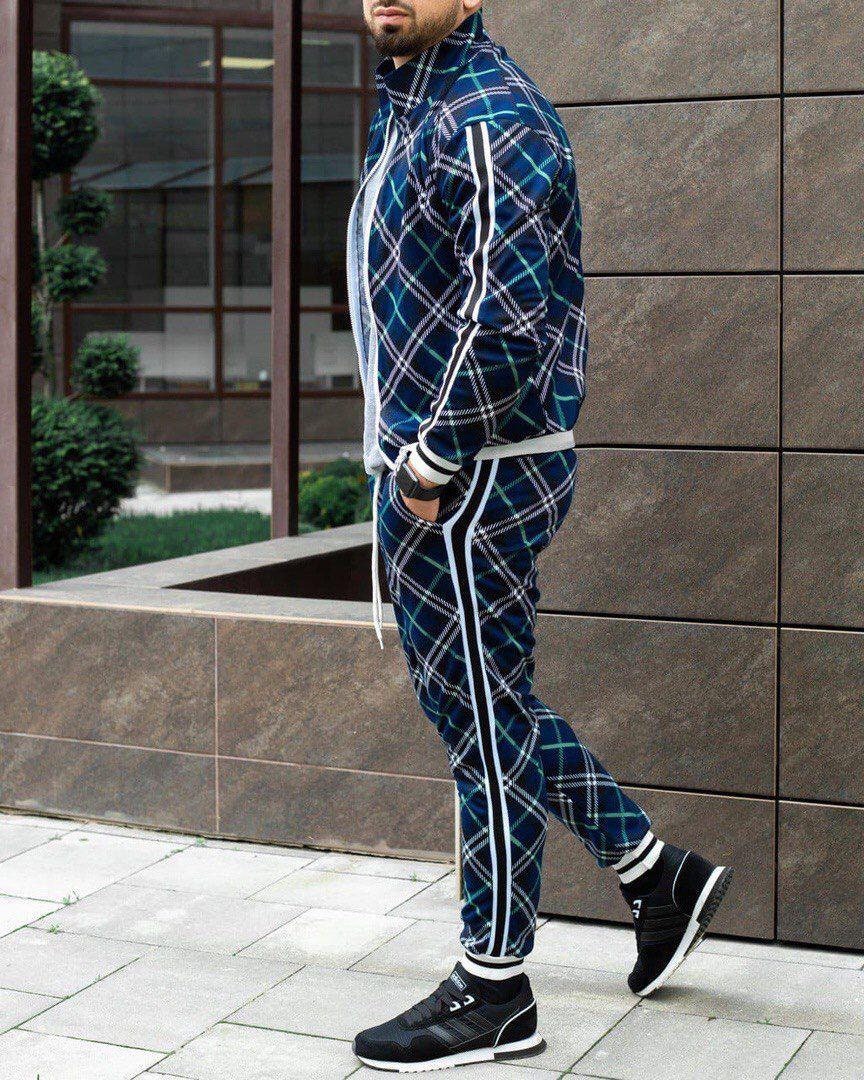 Tracksuit Gentlemen /gentlemen Tartan/man Smart Tracksuit/mens | Etsy