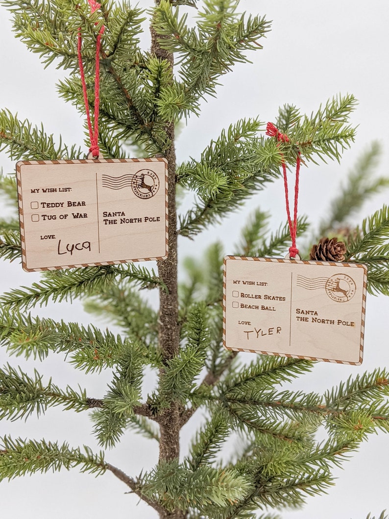 Child's Christmas Wish List Ornament Santa Family Etsy