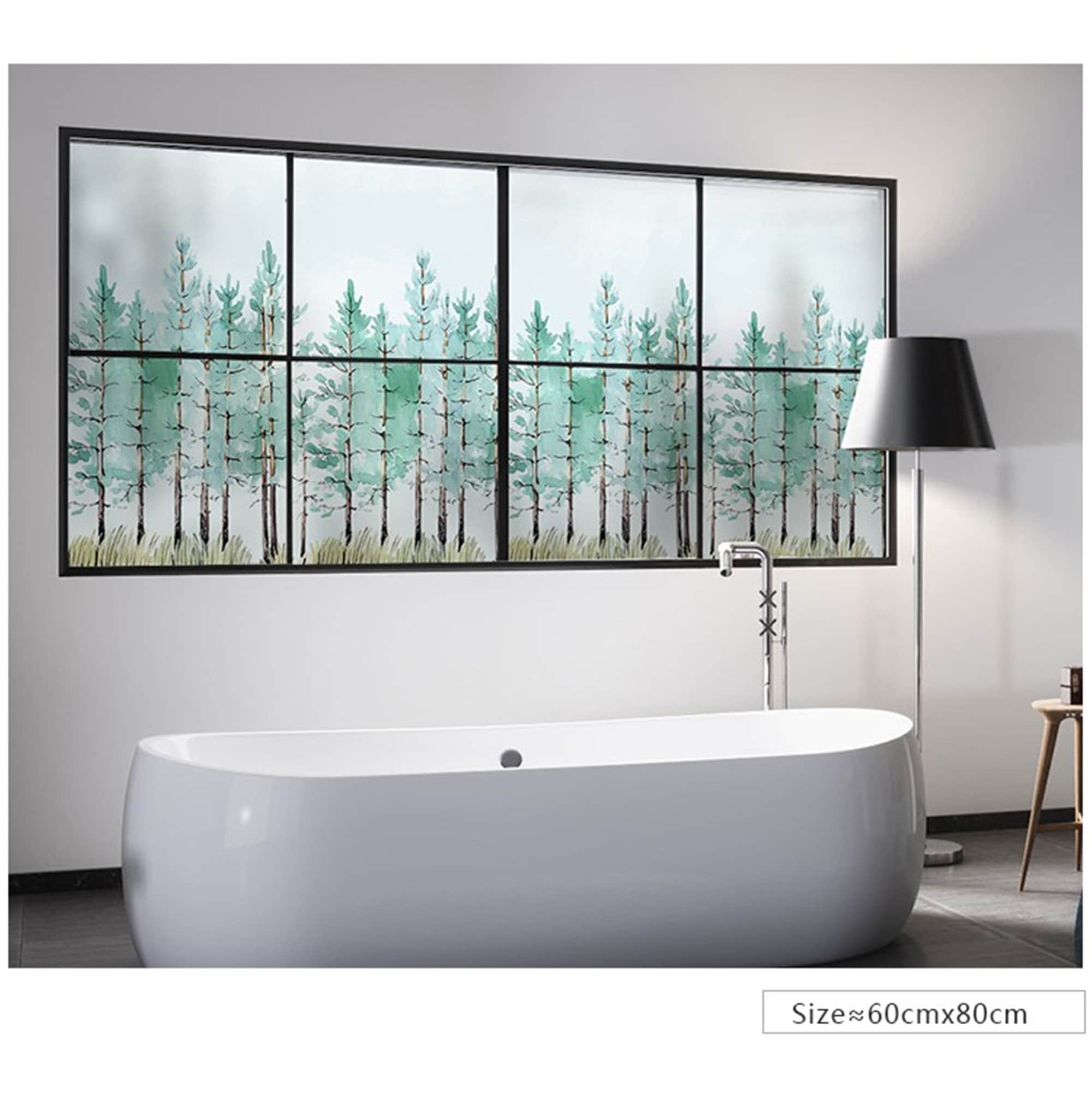 Custom Size Static Cling Window Film Forest Decorative Private Etsy