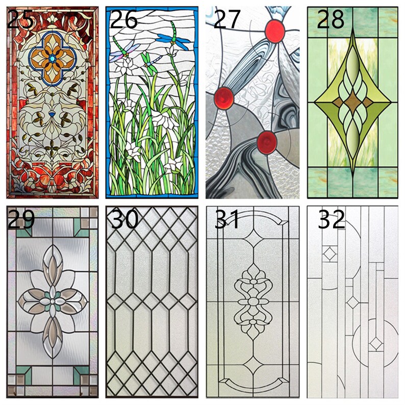 Window Film Frosted Stained Glass Films European Static Cling Etsy UK