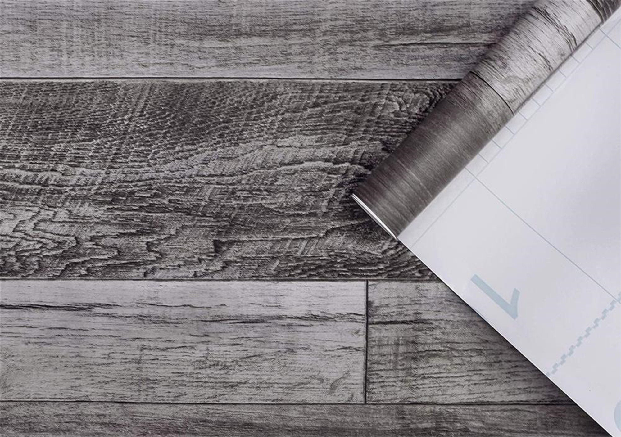 Peel and Stick Wood Plank Wallpaper Shiplap Grey Vinyl Self Etsy Canada