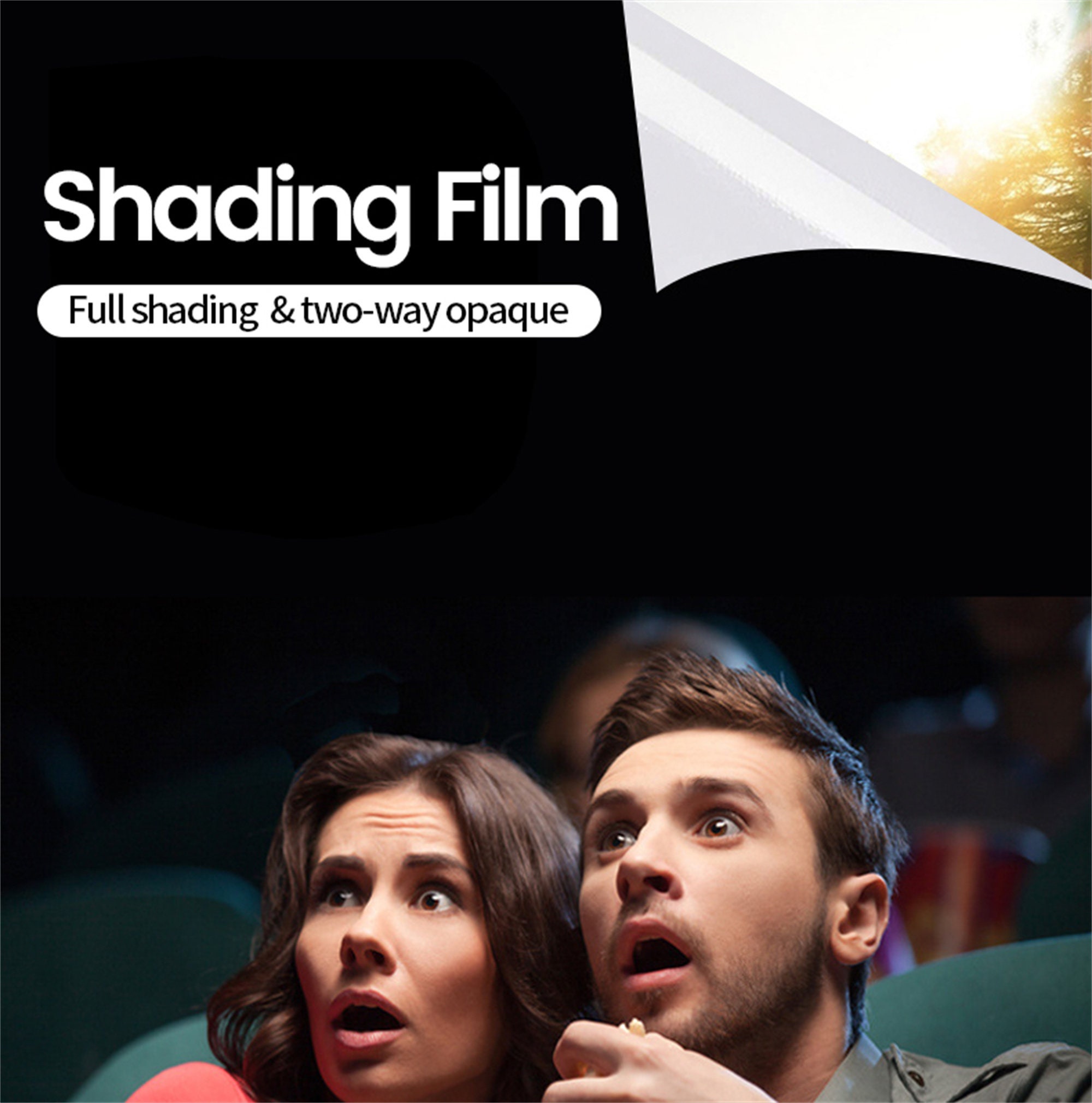 Abnehmbare 100 Light Blocking Static Total Verdunkelung