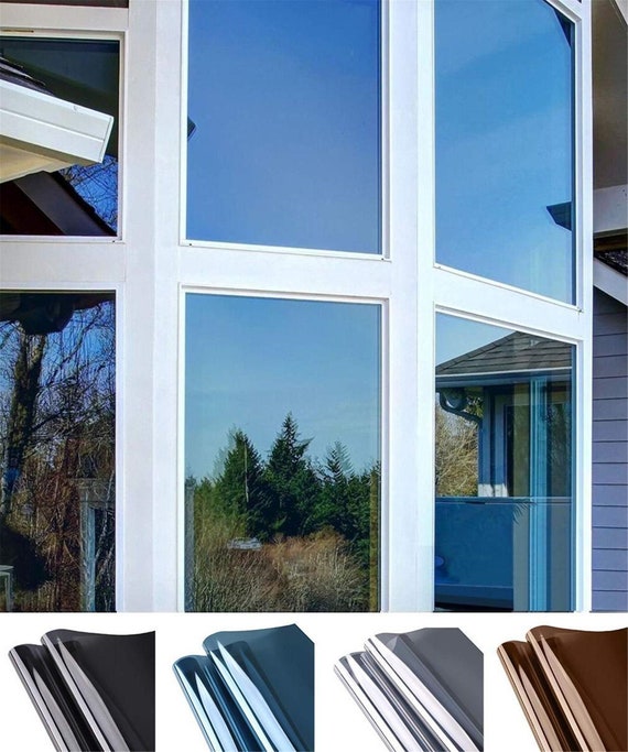 Window Film Privacy, One Way Mirror Window Film, Reflective Window Tint for  Glass Window, Sun Blocker, Uv Block Window Film, Static