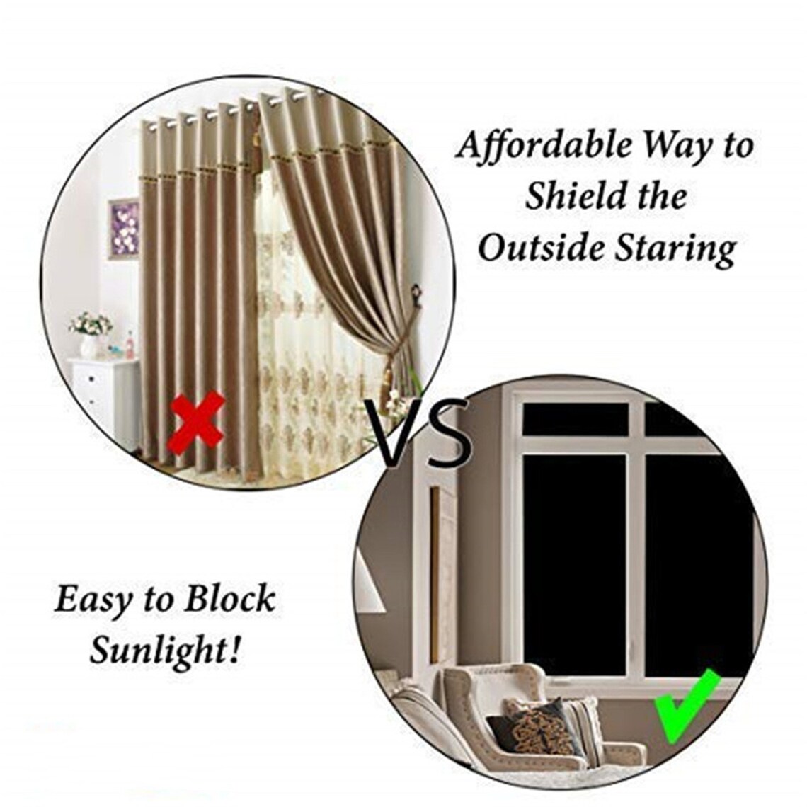 Static Cling Total Blackout Window Film Privacy Room Darkening Etsy