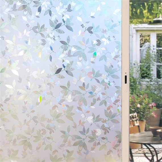 Regenbogen Effekt Fensterfolie Sichtschutz Selbstklebend Statisch Cling  abnehmbare Vinyl Dekor Glas Sticker Anti UV für Home Office - .de