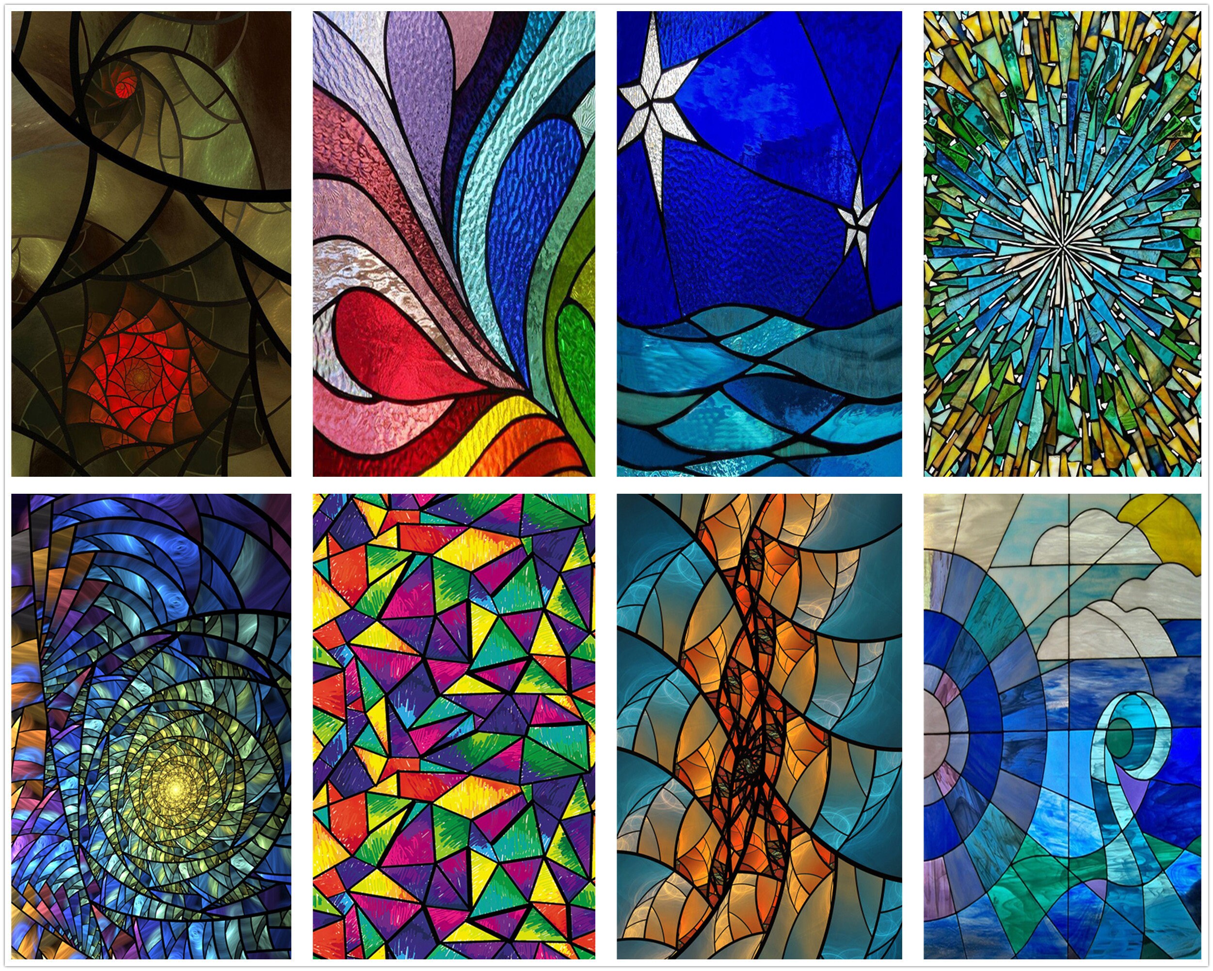Film Vitre Arc-en-ciel Statique - Autocollant Sans Adhésif, Amovible, Anti-UV - Style Art Nouveau