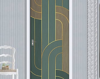 3D Porte Autocollant Rayé Mur Mural Art Papier Peint DIY Auto-Adhésif Amovible Affiche Stickers Muraux Salon Autocollants Décor À La Maison